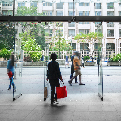 Glass entry doors and storefronts